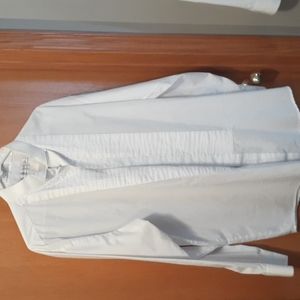 Set of 3 White Long Sleeve Shirts-XL, 2X, 3X